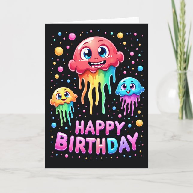 Carte d'anniversaire Joyeuse en Gelée (Devant)