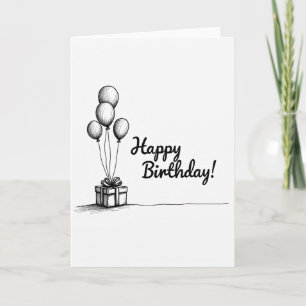 Carte d'anniversaire Joyeuse Esquisse