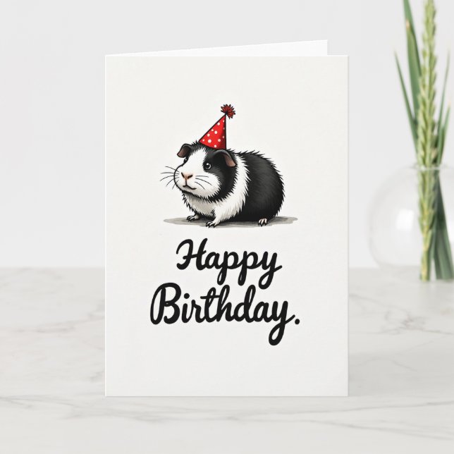 Carte d'anniversaire joyeuse et duveteuse (Devant)