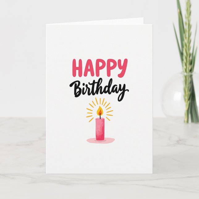Carte d'anniversaire joyeuse et lumineuse (Devant)