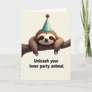 Carte d'anniversaire joyeuse et poilue