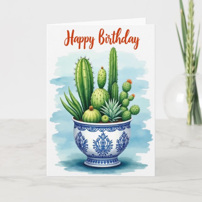 Carte d'anniversaire joyeuse et succulente (Devant)