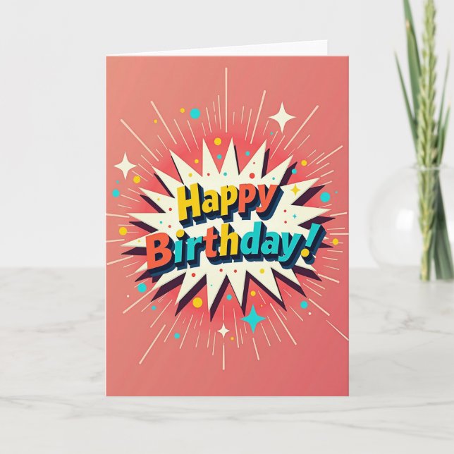 Carte d'anniversaire Joyeuse Étoile (Devant)