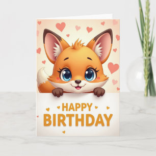 Carte d'anniversaire Joyeuse Forêt qui regarde