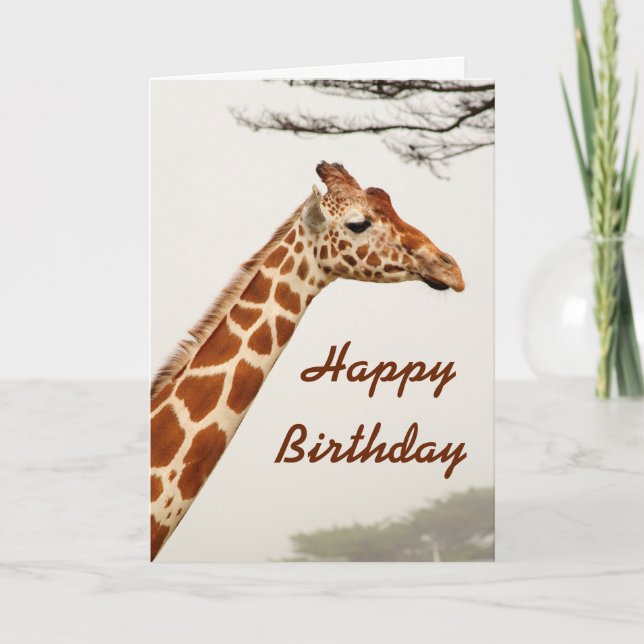 Carte d'anniversaire joyeuse Giraffe (Devant)