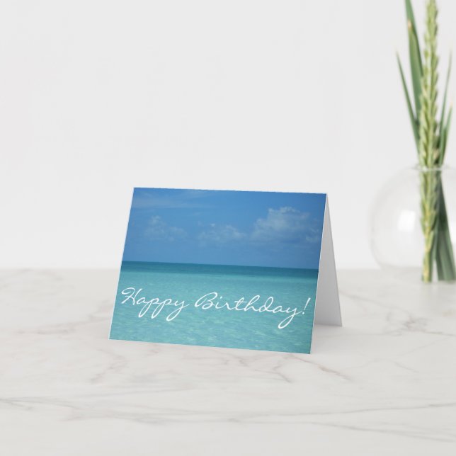 Carte d'anniversaire joyeuse Horizon Caraïbes (Devant)