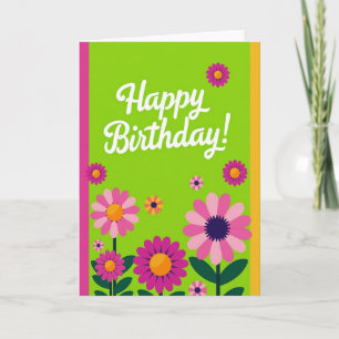 Carte d'anniversaire joyeuse illustrée