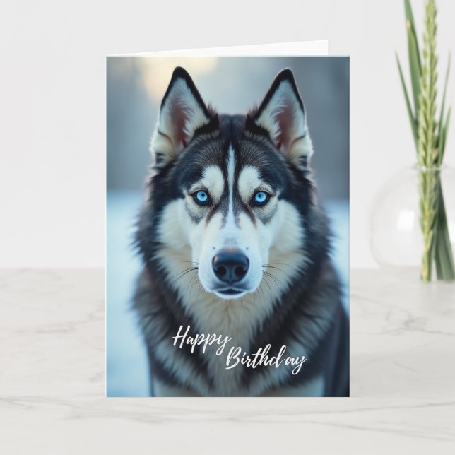 Carte d'anniversaire joyeuse Loup Animal (Devant)