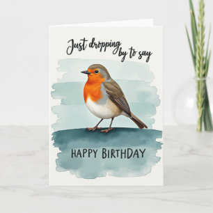 Carte d'anniversaire joyeuse Orange Bird Art
