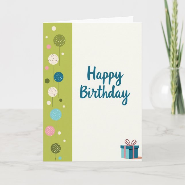 Carte d'anniversaire Joyeuse Pissenlit (Devant)