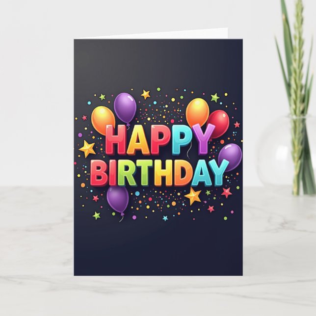 Carte d'anniversaire Joyeuse Pop Art (Devant)