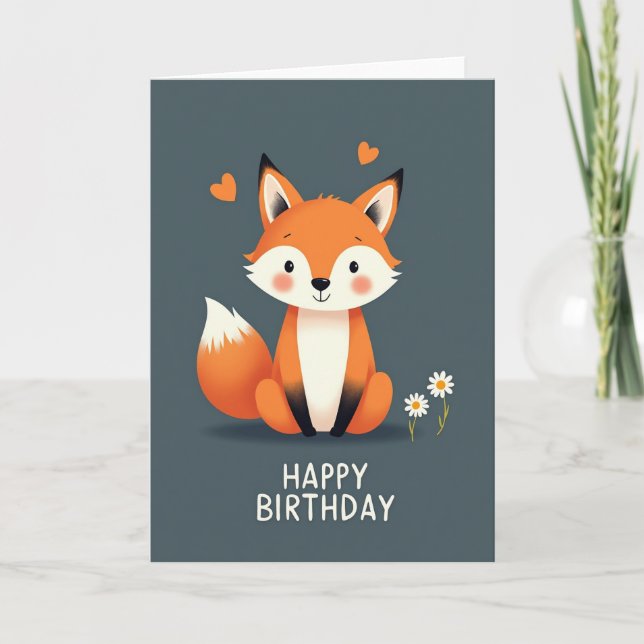 Carte d'anniversaire joyeuse pour animal (Devant)