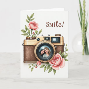 Carte d'anniversaire Joyeuse pour appareil photo