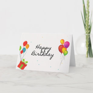 Carte d'anniversaire joyeuse pour tous les ballons