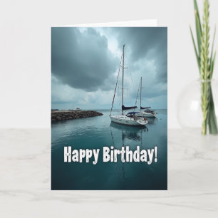 Carte d'anniversaire joyeuse pour voilier
