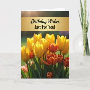 Carte d'anniversaire Joyeuse Tulipe