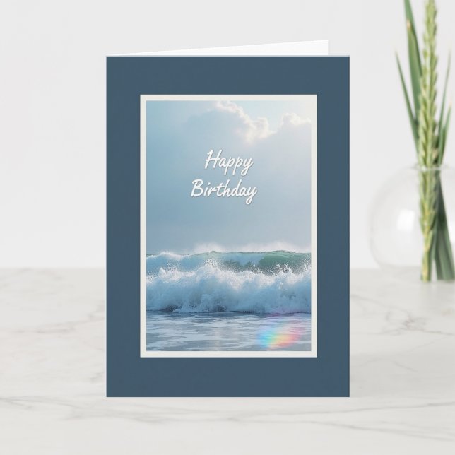 Carte d'anniversaire Joyeuse Vague (Devant)
