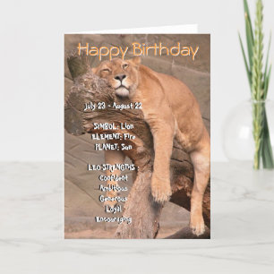 Carte d'anniversaire Joyeuse Zodiac - Leo