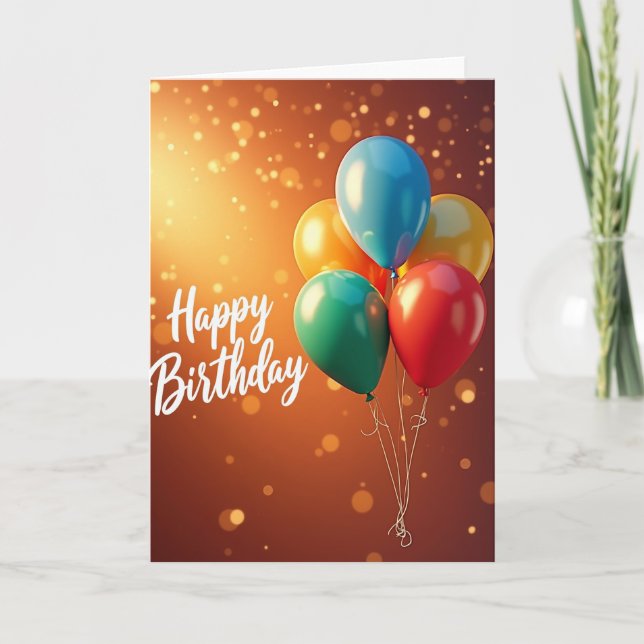 Carte d'anniversaire Joyeuses Lumières (Devant)