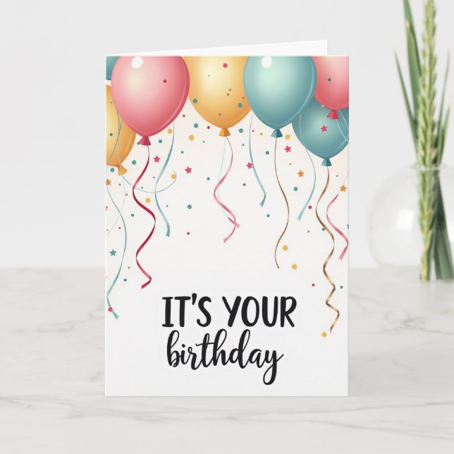 Carte d'anniversaire Joyeuses Sphères (Devant)