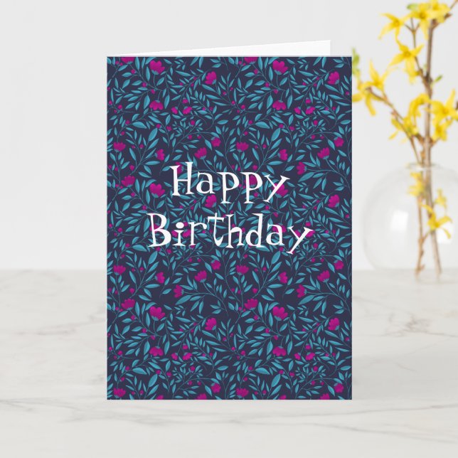 Carte d'anniversaire joyeux (Fleur jaune)