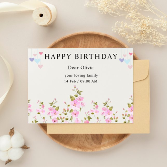 Carte d'anniversaire Joyeux Anniversaire (Happy Birthday Card)