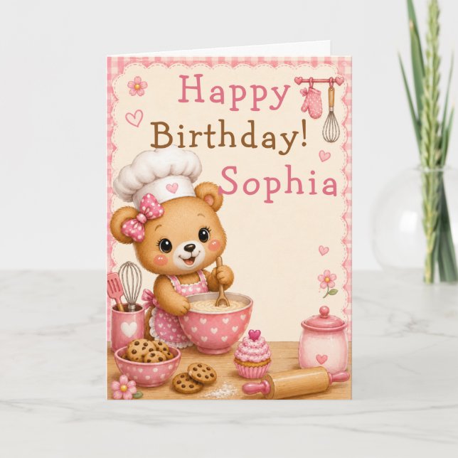 Carte d'anniversaire Joyeux Anniversaire à l'Ours  (Devant)
