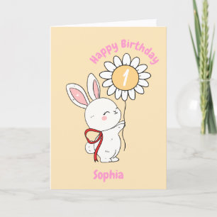Carte d'anniversaire Joyeux Anniversaire Lapin Tou