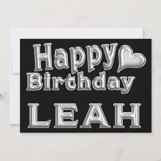 Carte d'anniversaire Joyeux Anniversaire Leah avec (Devant)