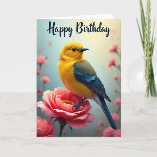 Carte d'anniversaire Joyeux Anniversaire Oiseau Ja
