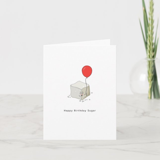 Carte d'anniversaire, joyeux anniversaire sucre, j (Devant)