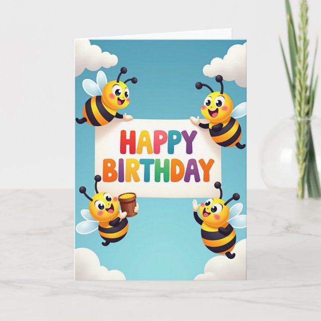 Carte d'anniversaire Joyeux Bug (Devant)