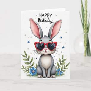 Carte d'anniversaire Joyeux Bunny Shades