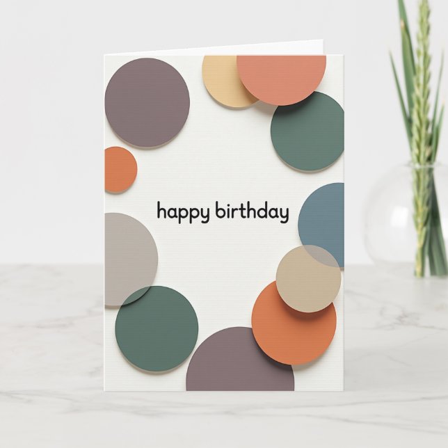 Carte d'anniversaire Joyeux Cercles (Devant)