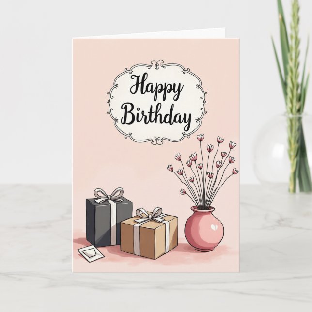 Carte d'anniversaire Joyeux Défilement (Devant)