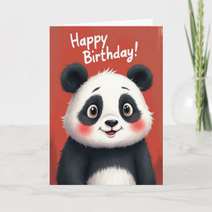 Carte d'anniversaire Joyeux Panda