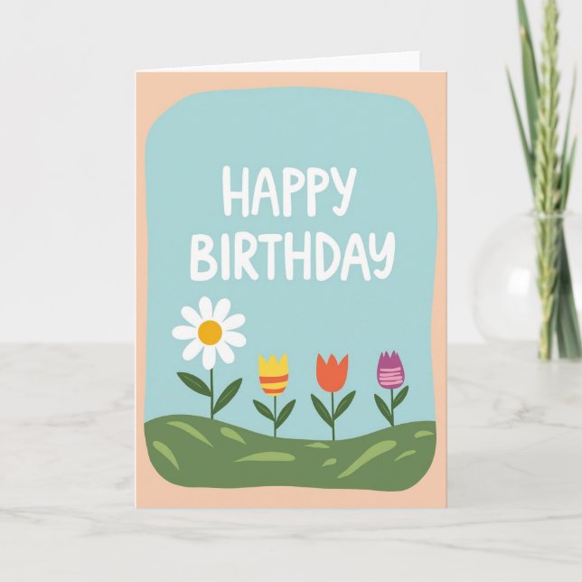 Carte d'anniversaire Joyeux Paysage (Devant)