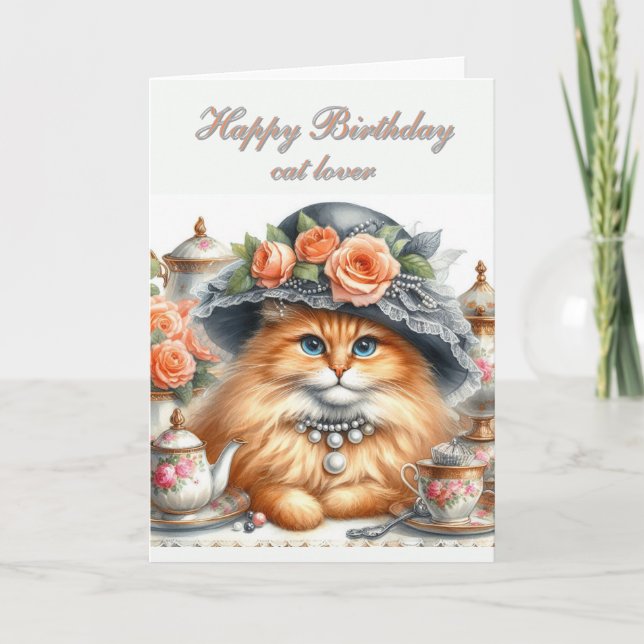 Carte d'anniversaire joyeux pour amateurs de chats (Devant)
