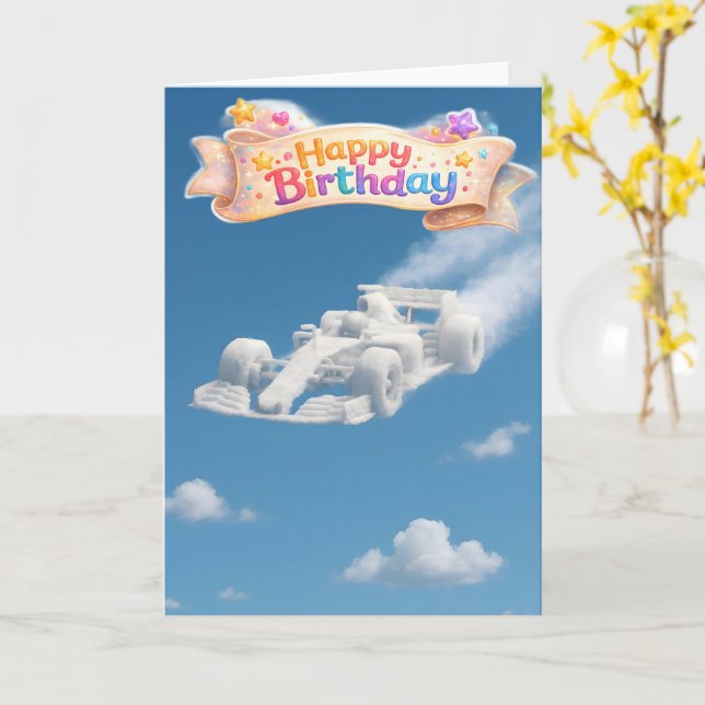 Carte d'anniversaire joyeux pour le pilote de cour (Fleur jaune)