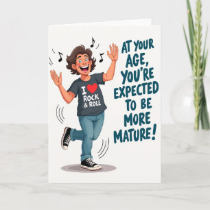 Carte d'anniversaire Joyeux Rocker