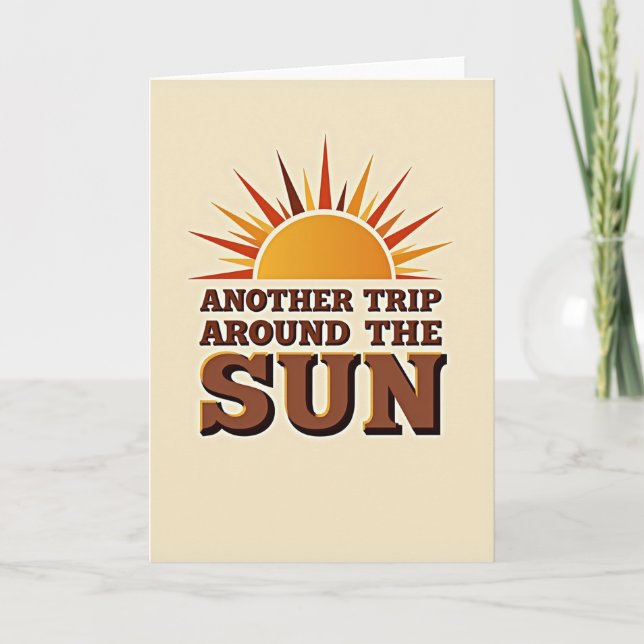 Carte d'anniversaire Joyeux Soleil Orb (Devant)