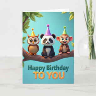 Carte d'anniversaire Joyful Critters