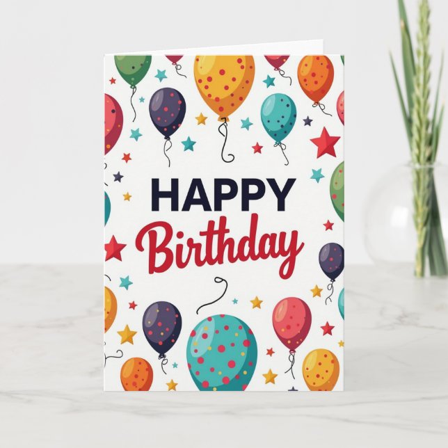 Carte d'anniversaire Joyful Shapes (Devant)