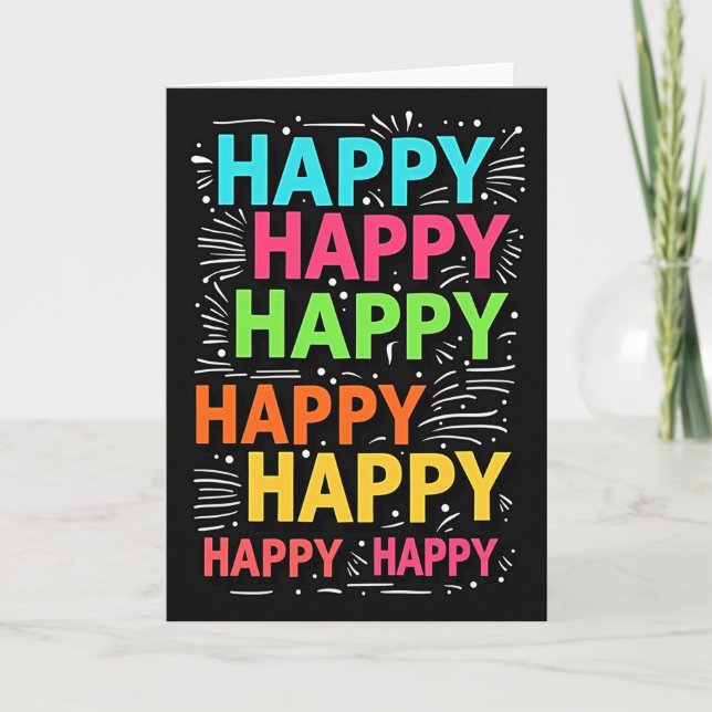Carte d'anniversaire Joyful Spectrum (Devant)