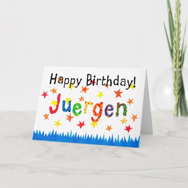 Carte d'anniversaire "Juergen" (Devant)
