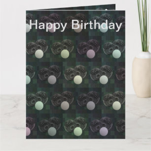 Carte d'anniversaire Jumbo tachetée pour boules de