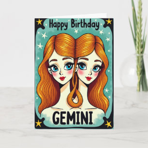 Carte d'anniversaire jumelle Art Joyeux