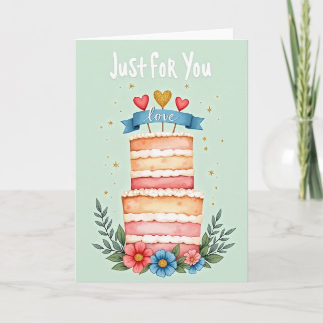 Carte d'anniversaire Just For You (Devant)