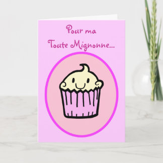 Carte d'anniversaire Kawaii Cute Cupcake