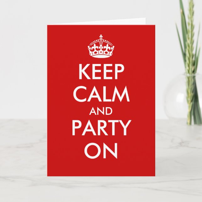 Carte d'anniversaire Keep calm | Design personnali (Devant)